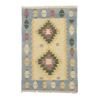 Vintage Persian Shiraz Kilim Rug, 03'10 X 05'09 For Sale