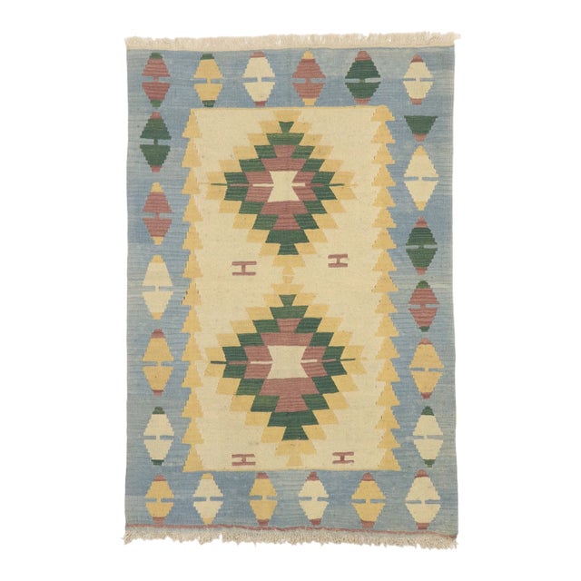 Vintage Persian Shiraz Kilim Rug, 03'10 X 05'09 For Sale