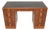 Art Deco Walnut and Satinwood Desk with Leather Top, 1930 For Sale