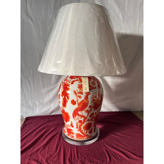 Ceramic Scalamandré Maison by Port 68 Arcadia Coral Lamp, 36”h – New Old Stock For Sale - Image 7 of 9