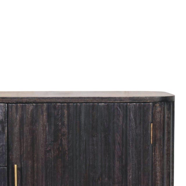 Savoy Sideboard in Carbon Ash With Fluted Doors For Sale In Philadelphia - Image 6 of 8