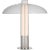 Kelly Wearstler for Visual Comfort Signature Troye Medium Table Lamp in Polished Nickel with Clear Glass For Sale