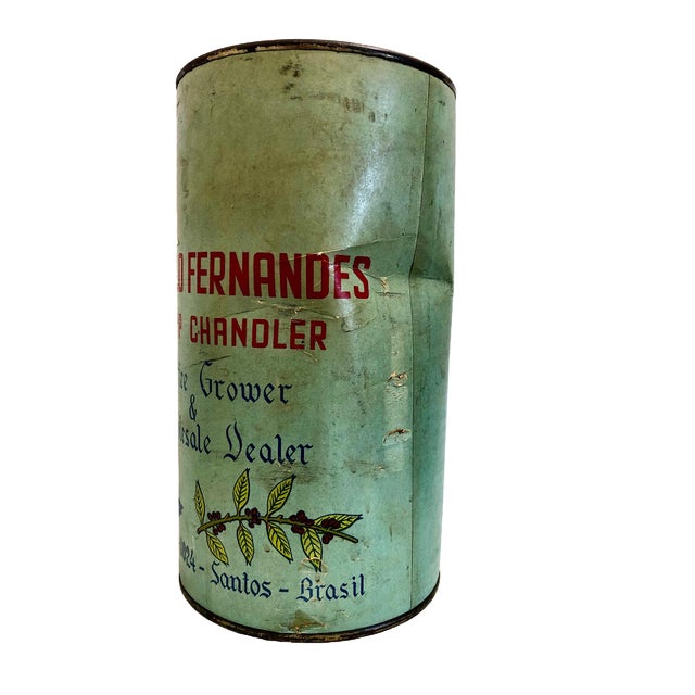 Illustration Antique Brazilian Coffee Tin For Sale - Image 3 of 8
