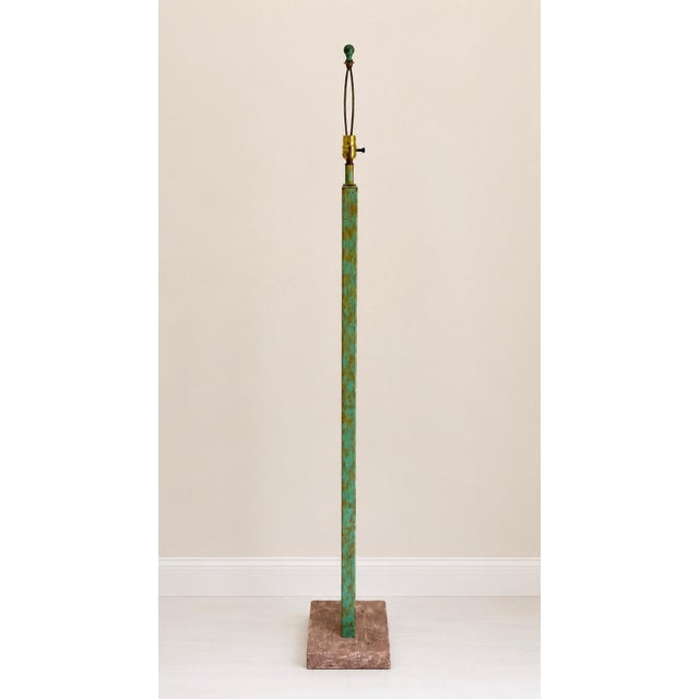 1980s Silas Seandel Style Verdigris Bronze Botanical Floor Lamp For Sale In West Palm - Image 6 of 11