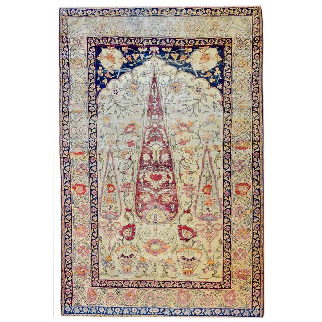 Textile Late 19th Century Lavar Kirman Rug For Sale - Image 7 of 7