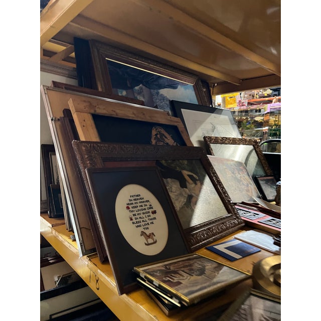 Wood Vintage Framed Children's Needlepoint Prayer For Sale - Image 7 of 7