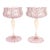 Pair of Venetian / Salviati Murano Glass Latticino Toasting Champagne Glasses For Sale