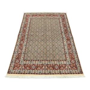 Fine Mood Rug 4'10'' X 6'8'' Ivory Wool Traditional Hand-Knotted Oriental Carpet
