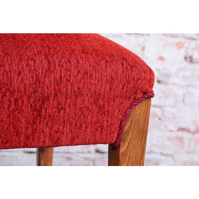 1940s Art Deco Chairs in Walnut by J. Halabala for Up Zavody, Czech, 1940s, Set of 4 For Sale - Image 5 of 15