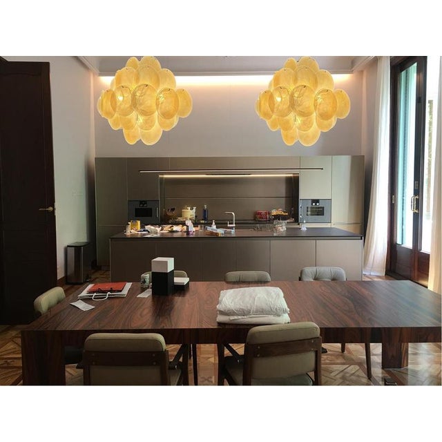 Italian Murano Glass Disc Chandeliers, 1990, Set of 2 For Sale - Image 9 of 18