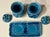 Mid 20th Century 1960’s Mood Indigo Blue 3 Piece Condiment Set by Inarco For Sale - Image 5 of 9