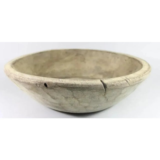 Late 19th Century Late 19th Century Decorative Primitive Food Bowl For Sale - Image 5 of 5