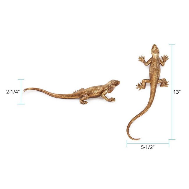 Golden Lizard Wall Decor For Sale - Image 11 of 11