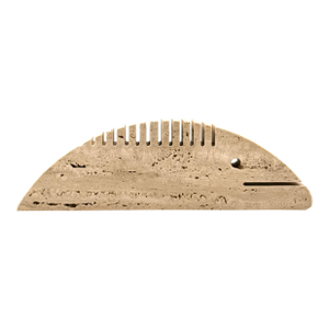 Brutalist Travertine Fish Shaped Desk Organizer/ Figure, Enzo Mari F.lli Mannelli, Italy, 1970s