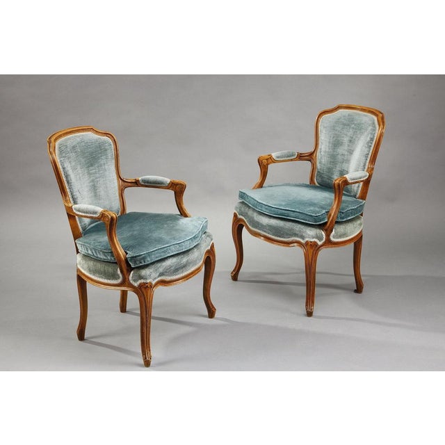Rococo 19th Century Louis XV Rococo Armchairs, 1880s, Set of 2 For Sale - Image 3 of 18