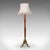 English 1980s 6' Tall Vintage Standard Lamp, English, Walnut, Italianate, Room Light, Shade For Sale - Image 3 of 12
