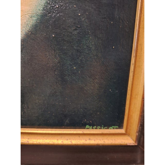 1990s Monique Passicot 1984 Oil Painting " Portrait of Nobody ", Framed For Sale - Image 5 of 11