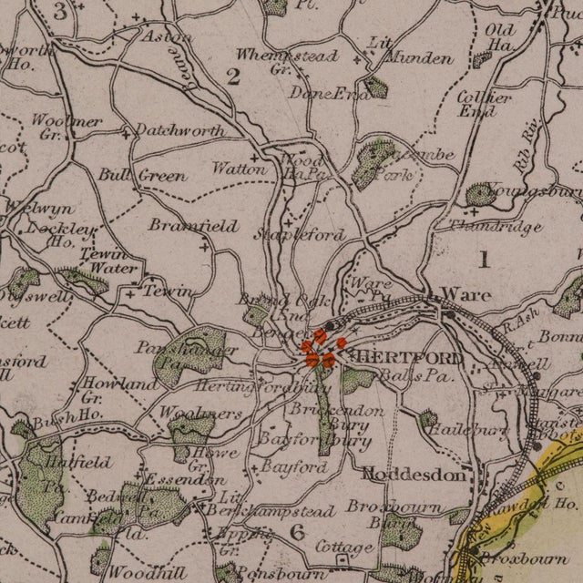 1850's Antique County Map For Sale - Image 9 of 12