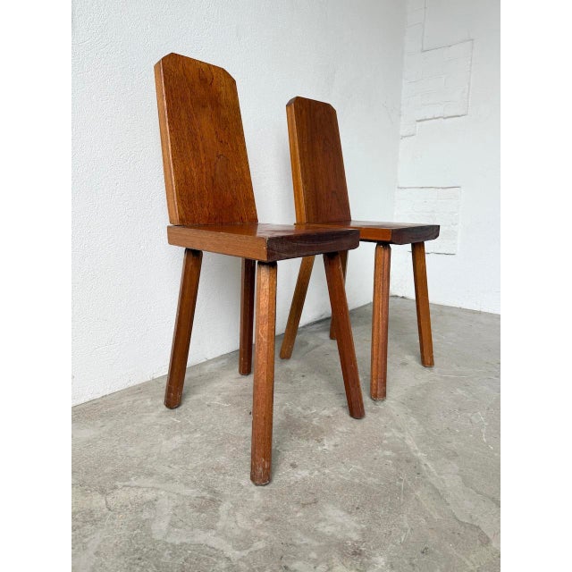 Brutalist Oak Chairs, 1950s, Set of 2 For Sale - Image 15 of 18