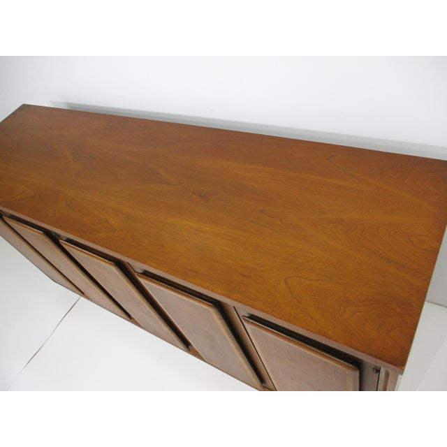 Broyhill Mid Century Walnut Credenza Forward 70 Collection For Sale - Image 10 of 12
