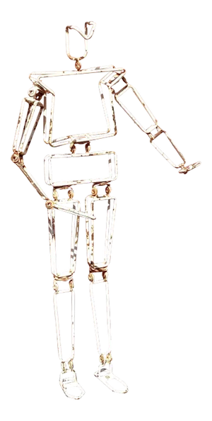 Vintage Industrial Articulated Man Statue