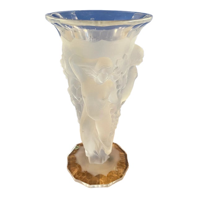 1930's Vintage Bohemian Crystal Vase by Desna For Sale