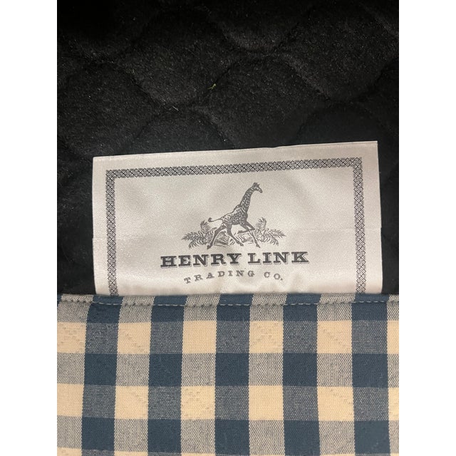 Late 20th Century Henry Link Rattan Wingback Chair For Sale In Philadelphia - Image 6 of 6