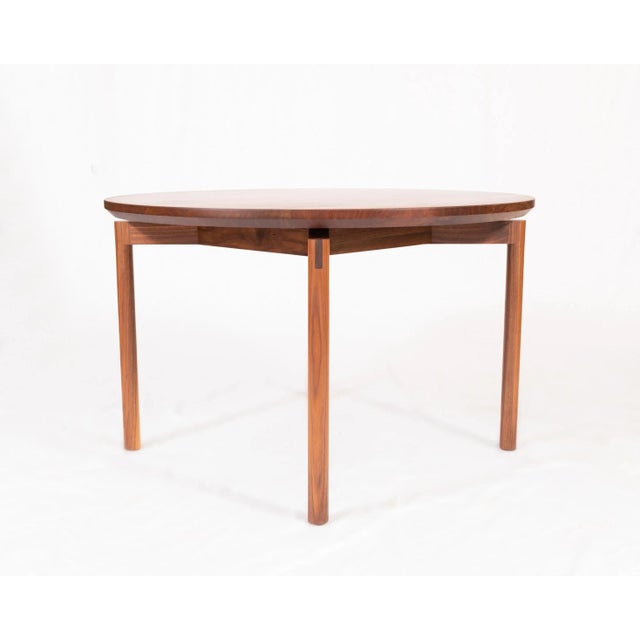 Chocolate Enso Walnut Dining Table with Exposed Joinery For Sale - Image 8 of 8