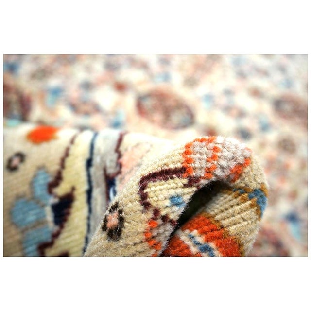 Vintage Persian Tabriz Taba Tabai Wool 3x10 Orange & Ivory Handmade Runner Rug #1144064 For Sale - Image 11 of 11
