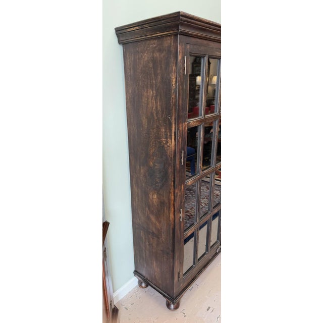 Wood Crate and Barrel Two-Door Library Bookcase For Sale - Image 7 of 13