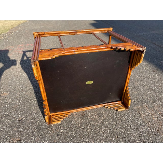 1990s Selamat Designs Bamboo Pencil Reed Magazine Rack With Removable Tray For Sale - Image 10 of 12