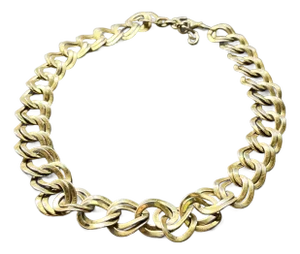 Vintage 1980s Gold Plated Chain Link Necklace