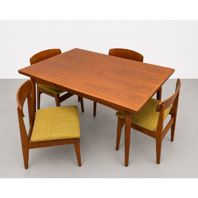 Brown Danish Mid Century Modern Teak Expandable Dining Table, Hidden Leaves, C. 1960’s For Sale - Image 8 of 9