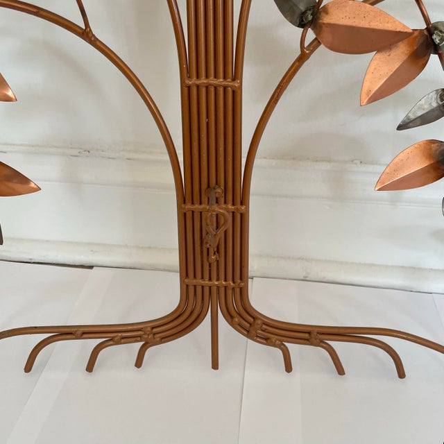 1960s Vintage Curtis Jere Tree of Life Mid Century Brutalist Copper Brass Wall Sculpture Signed For Sale - Image 5 of 6