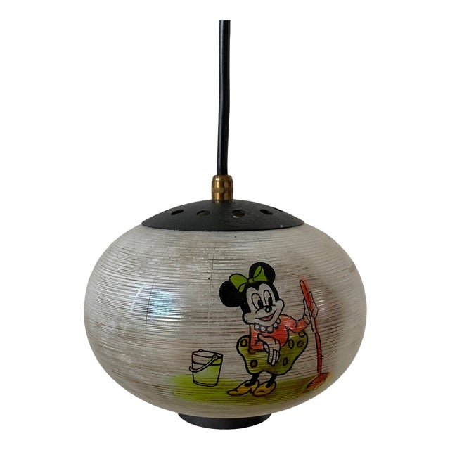 Ceiling Light with Walt Disney Motifs of Minnie and Mickey, 1950s For Sale