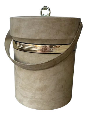 Vintage Faux Leather Ice Bucket
