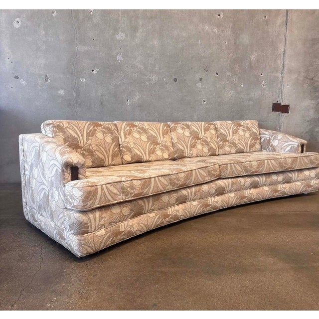 Vintage Curved Sofa For Sale In Los Angeles - Image 6 of 9