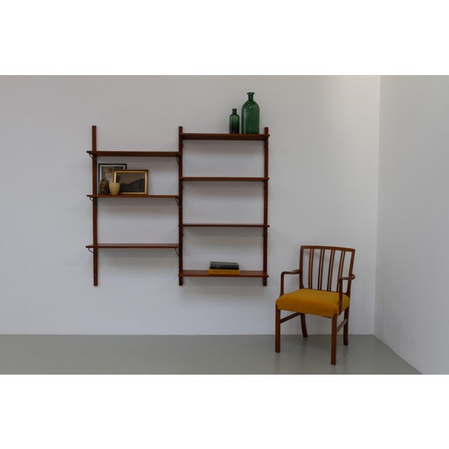 Vintage Danish Wall Mounted Teak Shelving System, 1960s For Sale - Image 10 of 17