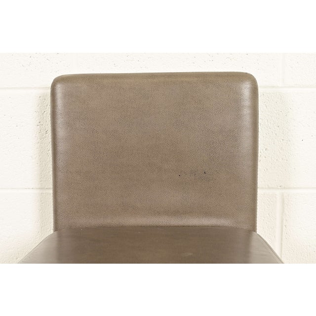 Steelcase Coalesse Modern Leather and Chrome Bar Stools, Pair For Sale In South Bend - Image 6 of 14
