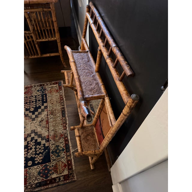 Brown 19th Century English Bamboo Mirror For Sale - Image 8 of 17