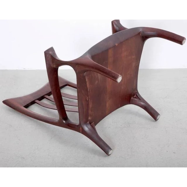 Wood Studio Lounge Chair in Black Walnut by Ben Rouzie, 1960s For Sale - Image 7 of 11