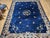 Vintage Room Size Chinese Art Deco Rug, Hand-Knotted Navy Blue, Taupe, 9' x 12' For Sale In Chicago - Image 6 of 18
