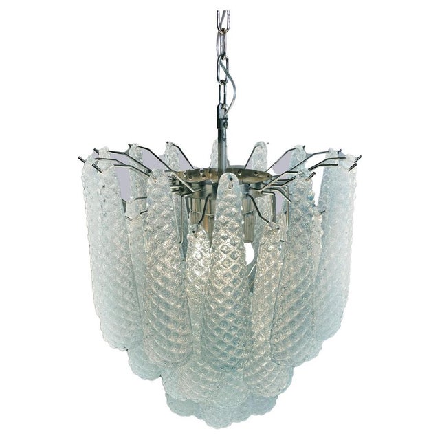 Italian Murano Glass Chandeliers, 1990, Set of 2 For Sale - Image 3 of 16
