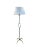 This gorgeous vintage iron floor lamp attributed to Gilbert Poillerat by Mattaliano with gilt finish is in excellent...