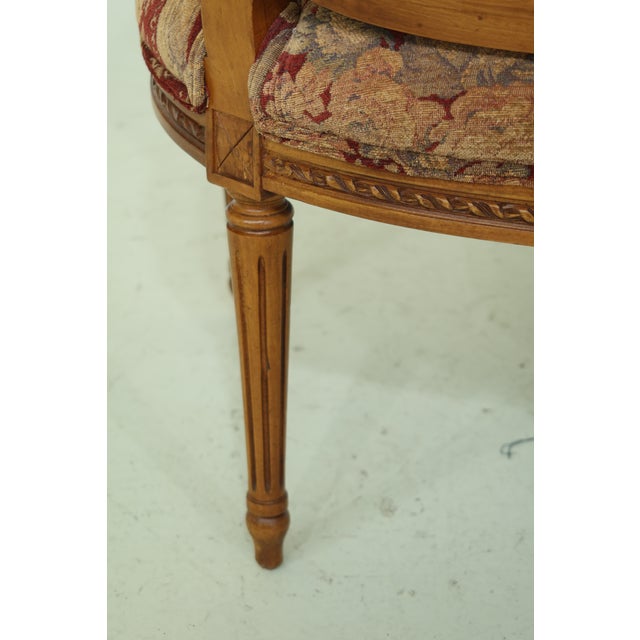 Fairfield Cane Back Upholstered Seat French Settee Chairish