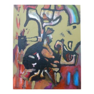 "Duck and Swan" Original Oil and Acrylic Painting by Scott Spencer For Sale
