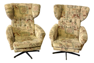 Vintage Swivel Chairs, 1980s, Set of 2