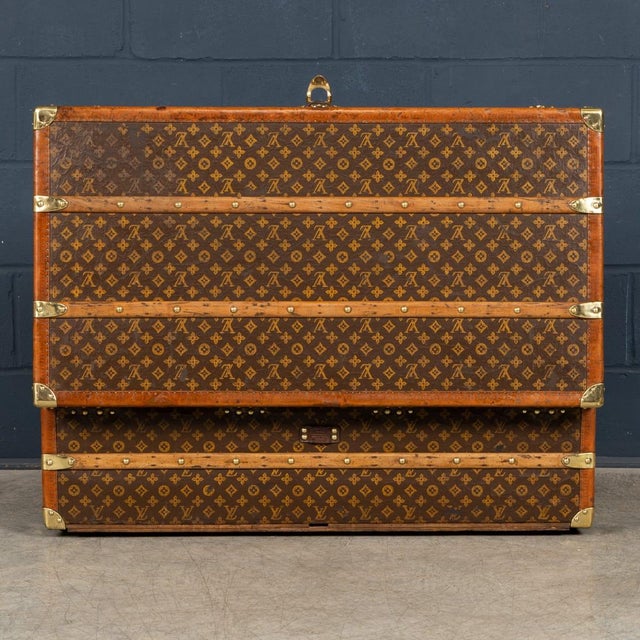 Vintage Steamer Trunk in Monogram Canvas from Louis Vuitton, France, 1930 For Sale - Image 10 of 18