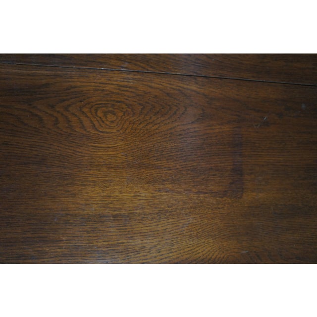 Antique Jacobean Revival Barley Twisted Scissor Leaf Trestle Dining Table For Sale - Image 10 of 14