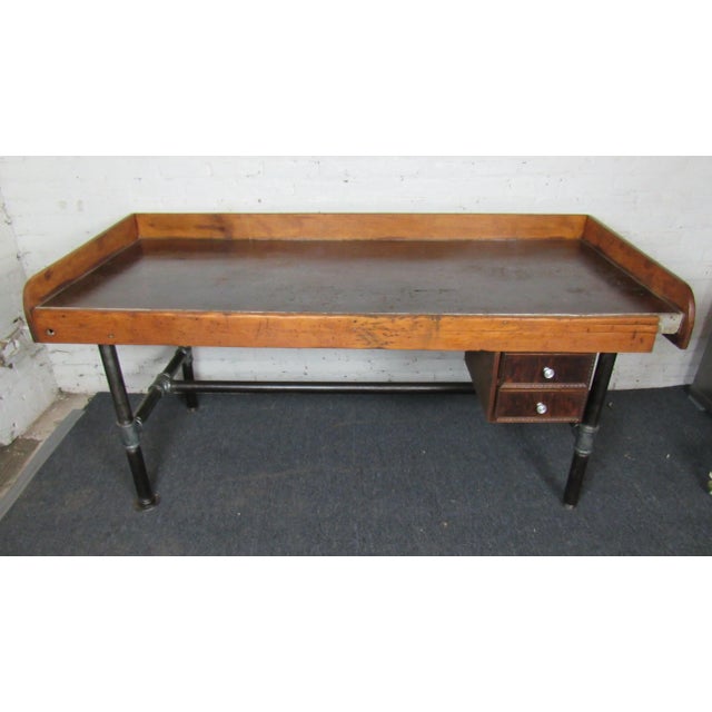 Mid 20th Century Large Industrial Table For Sale - Image 5 of 13